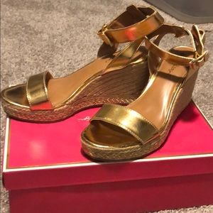 Lilly Pulitzer by Target Gold Espadrille Wedge 7.5